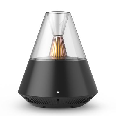 KinYiLO Ultrasonic Essential Oil Diffuser, 150ML Modern Aromatherapy Diffuser with Candle Light, 2 Mist Mode, Remote Control, Auto-Off, Small Cool Mist Humidifier for Home Bedroom Office Yoga, Black