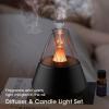 KinYiLO Ultrasonic Essential Oil Diffuser, 150ML Modern Aromatherapy Diffuser with Candle Light, 2 Mist Mode, Remote Control, Auto-Off, Small Cool Mist Humidifier for Home Bedroom Office Yoga, Black view 2