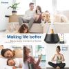 KinYiLO Ultrasonic Essential Oil Diffuser, 150ML Modern Aromatherapy Diffuser with Candle Light, 2 Mist Mode, Remote Control, Auto-Off, Small Cool Mist Humidifier for Home Bedroom Office Yoga, Black view 4