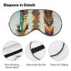 Bohemian Feather Eye Mask, Side Sleeping Mask Light Blindfold Sleeping Mask Nose Pad and Elastic Band for Children Women and Men view 3