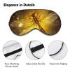Abstract Yellow Dragonfly Eye Mask, Side Sleeping Mask Light Blindfold Sleeping Mask Nose Pad and Elastic Band for Children Women and Men view 3