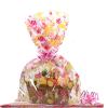 SUREHOME Cellophane Bags for Gift Baskets 24 x 30 Inch Large Clear Gift Bags for Easter Baskets Wrap, Set Of 10 Plastic Cello Bunny Treat Bag with Pull Bow Ribbon for Large Easter Basket view 1