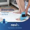 REVIX Ankle Ice Pack Wrap Reusable Gel Cold Compression for Foot Discomfort, Ice Wrap for Feet Swelling and Recovery, Plantar Fasciitis, Achilles Tendonitis, and Sprained Ankles, 2 Packs view 2
