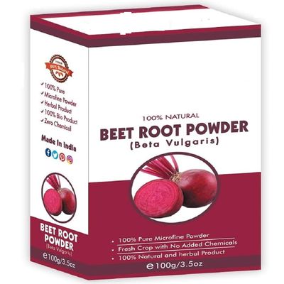 100% Organic Beetroot Powder | Beetroot Powder for Skin | Beetroot Powder for Hair | Beetroot Powder for Face | No Added Chemicals, 100 Grams 3.52oz