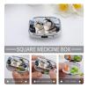 Pill Box with Mirror 2 Compartment Portable Husky Dogs Pill Organizer for Pocket Or Purse Travel Medicine Pill Case Weekly Medicine Pill Container Holder for Daily Meds view 4