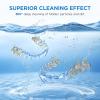 Dental Ultrasonic Retainer Cleaner Machine: 45kHz Dental Cleaning Pod with Digital Timer & 200ML, Cleaning for Dentures, Mouth Guards, Aligners, Night Guards, Braces, Toothbrush Heads & Jewelry, White view 2