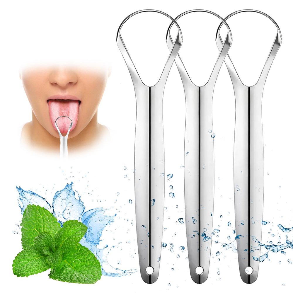 5er Pack Tongue Scraper For Adults,Reduce Bad Breath, Metal Tongue Scraper, Tongue Cleaner, Tongue Scraper, Stainless Steel Tongue Scraper, Tongue Cleaner for Adults, Tongue Scrubber (D)