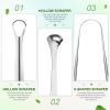 5er Pack Tongue Scraper For Adults,Reduce Bad Breath, Metal Tongue Scraper, Tongue Cleaner, Tongue Scraper, Stainless Steel Tongue Scraper, Tongue Cleaner for Adults, Tongue Scrubber (D) view 2