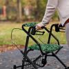 Luarisgur St Patricks Day Walkers for Seniors with Seat Covers Lucky Leaves Rollator Walker Accessories for Seniors Ladies Rollator Walker Seat Cover Cute Rollator Walker Seat and Backrest Covers view 4