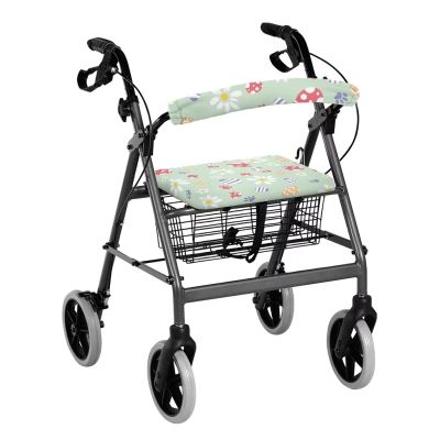 Luarisgur Walkers for Seniors with Seat Covers Easter Eggs Daisy Rollator Walker Accessories for Seniors Ladies Green Rollator Walker Seat Cover Cute Rollator Walker Seat and Backrest Covers