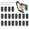 10 Pairs High Heel Tips Shoes Replacement Tap Caps, High Heels Tips Replacement Shoe Heel Repair Black CPU Polyurethane Shoes Repairing Replacement Kits (Inner Diameter 9mm) view 2