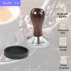 Coffee Knock Box Shock-Absorbent Durable Barista Style Knock Box With Removable Knock Bar and Non-Slip Base Gift 3 Inch Food Grade Silicone Coffee Tamper Mat (Round Coffee Tamper Mat) view 4