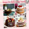 10Pcs Happy Birthday Cake Toppers 10 Styles Gold Silver Mirror Acrylic Cake Topper Side Cake Decorations Cupcake Topper Pick Cake Inserts Happy Birthday Sign for Cake Birthday Party Desserts Pastries view 4