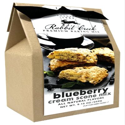 Rabbit Creek Blueberry Cream Scone Mix Blueberry Scones Baking Mix, Rabbit Creek Baking Mix 9.15 Ounce