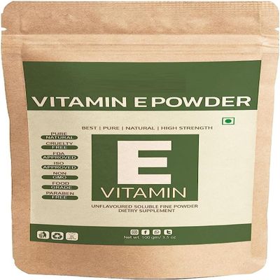 sm 100% Pure Vitamin E Powder for Skin Hair 100 GMS