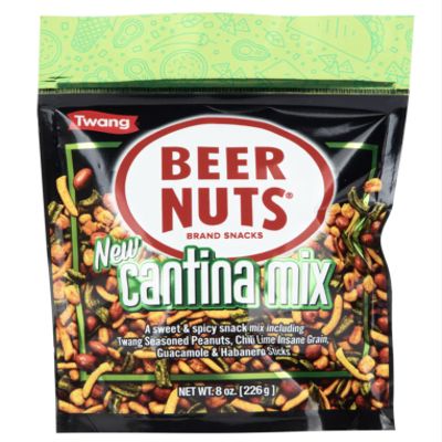 Beer Nuts Cantina Mix, Crunchy Party Pretzels, Cheese Sticks, Sesame Sticks, Roasted Corn Nuts, & Original Roasted Sweet Glazed Salted Peanuts, An American Original Since 1953 (8oz, Cantina Mix)