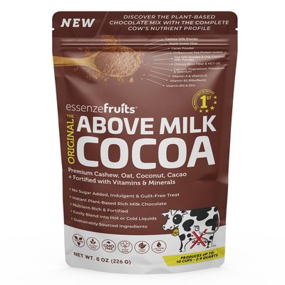 Essenzefruits Cocoa Powder, Non-Dairy Coffee Creamer Mocha, Shelf-Stable Superfood Non-Dairy Powder Creamer, Gluten Free, Non-GMO, Vegan, 8 oz. Bag, Pack of 1