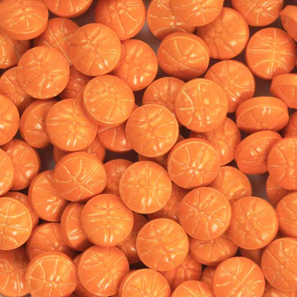 Sports Sprinkles (3 oz to Bulk) for Basketball, Football, Baseball, Softball, Soccer (Basketball Sprinkles, 1 lb bag)