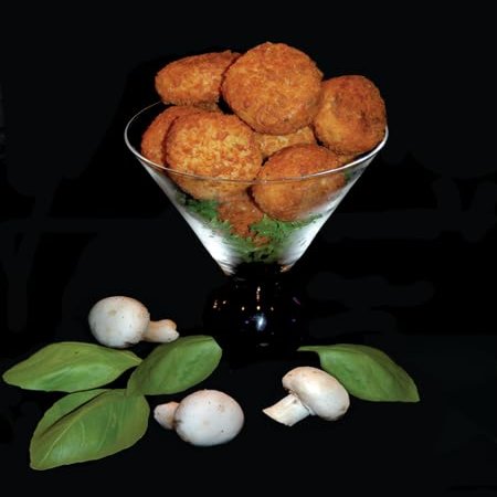 Les Chateau Mushroom Risotto Cake, 100 Count, Frozen, Gourmet Appetizer, Premium Ingredients, Japanese Bread Crumbs