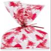 Christmas Treat Bags Fun Red Trees Cello Treat Bags with ties Includes 20 Bags 4 inches x 10 inches view 1