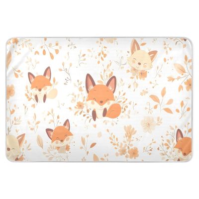 Kigai Cartoon Foxes Pee Pads for Kids 34x52 inch Absorbent Reusable Underpad Leakproof Quick Drying Potty Training Pad Diaper Changing Pad for Crib and Toddler Mattress