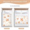 Kigai Cartoon Foxes Pee Pads for Kids 34x52 inch Absorbent Reusable Underpad Leakproof Quick Drying Potty Training Pad Diaper Changing Pad for Crib and Toddler Mattress view 4