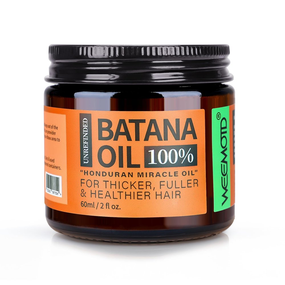 Batana Oil for Hair Growth Dr Sebi, 100% Raw Organic Batana Hair Mask from Honduras, Wild Growth Hair Oil, Scalp Oil Promotes Hair Thickness, Prevents Loss for Men & Women, 2 fl oz