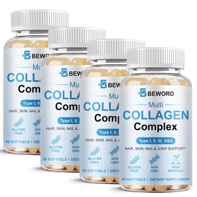 BEWORD Multi Collagen Softgels for Women & Men, 240 Capsules