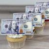 100-dollar bill cupcake toppers - Dessert Decor for Birthday Anniversary Holiday Party Wedding Bachelorette, 100 Pcs view 1