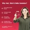Biotin Gummies for Healthy Hair, Skin & Nails Growth | with High Potency 10000 mcg of Sesbania Extract Natural Biotin,Folic Acid & Multivitamins, No-Added Sugar, Strawberry Flavor|60 Gummy view 4