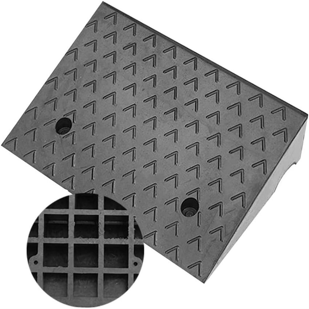 Ramps Threshold Ramp, Rubber Ramps Car Threshold Slope Pad Speed Bump Along Road Accessible PVC Anti-Stress Wheelchair Ramp Pets in and Out, 9 Sizes(Black,50x32.5x13cm) (Black 50x32.5x13cm)