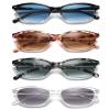 MODFANS Women Reading Glasses 4 Pack Sunglasses Readers Women Outdoor Blue Light Blocking Reading Glasses Anti Glare UV Filter Spring Hinge(Magnifying 3.0-Not Bifocals) view 2