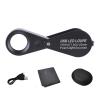 10X 20X 30X 21mm Lens Magnification Loupes with Light for Jewelry Gemstones Coin Stamps and Hobbies view 1