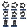 uxcell 8 Sizes 8pcs Leather Star Shape Punch Cutter Set Hollow Cutter Kit view 2