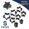 uxcell 8 Sizes 8pcs Leather Star Shape Punch Cutter Set Hollow Cutter Kit view 3