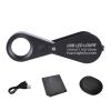 10X 20X 30X 21mm Lens Magnification Loupes with Light for Jewelry Gemstones Coin Stamps and Hobbies view 1