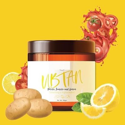 omemade Potato, Tomato, Lemon Ubtan Powder for Face, Body - Fairness, Brightening, Tanning, Glowing Skin, Remove Dead Skin 50 Grams