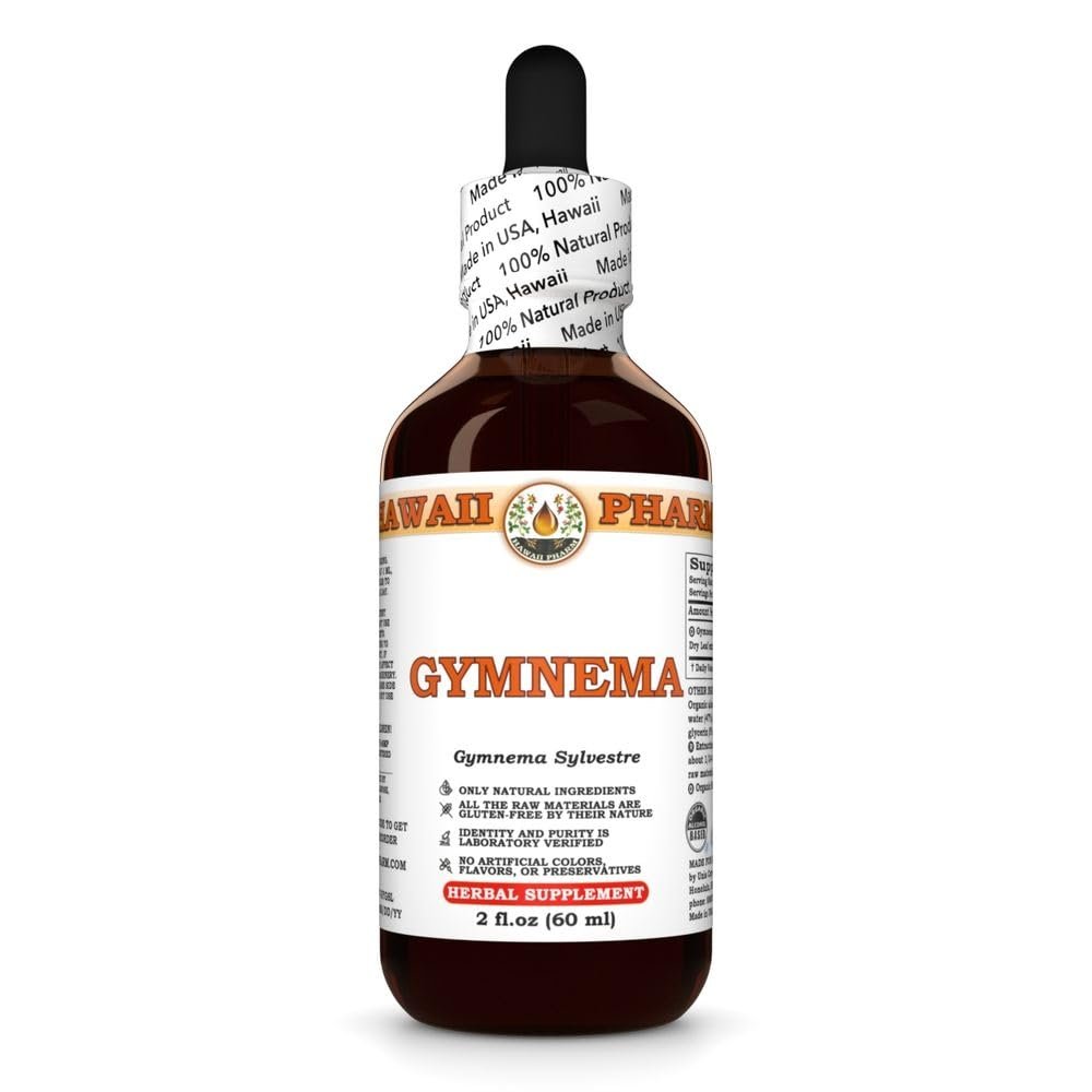 Gymnema (Gymnema Sylvestre) Dry Leaf Tincture, Made in Hawaii, Raw Materials, All Natural, Vegan, Pure Liquid Extract - 2 fl.oz
