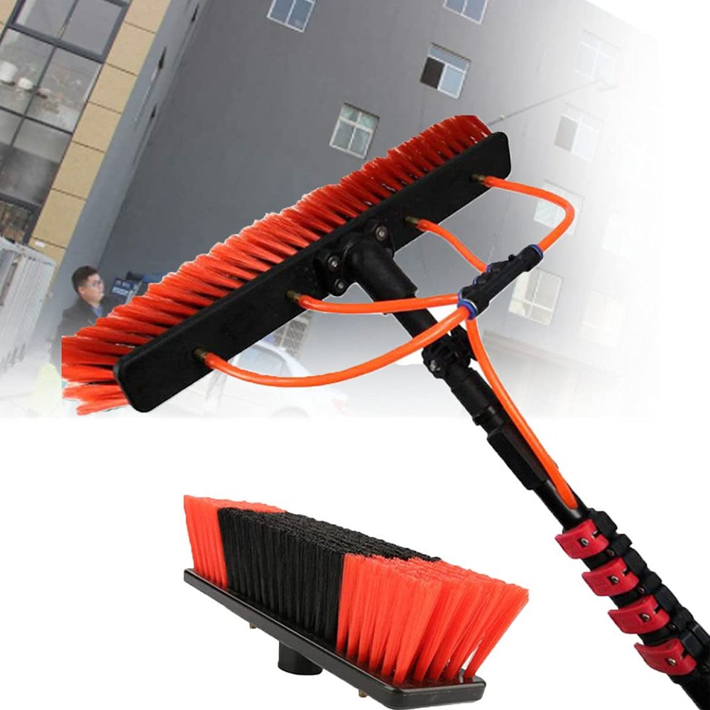 Cleaning Brush Window Cleaning Pole, Window Cleaner Kit, Water/Hose Fed Pole, Window Cleaning Brush Equipment, Cleaning Photovoltaic and Solar Panels,12Ft/3.6M