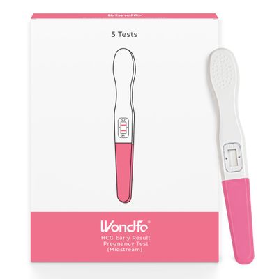 Wondfo Early Result Pregnancy Test Sticks-6 Days Before Missed Period-Rapid Detection at Home Pregnancy Test (5 Pack)