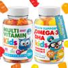 DR. MORITZ Omega 3 Gummies (90 Count) and Kids Multivitamin Gummies Bundle (60 Count) - for Daily Health Support - Vegan DHA Omega 3 for Kids - Non-GMO Toddler Vitamins -Yummy Kid Vitamins view 1