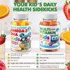 DR. MORITZ Omega 3 Gummies (90 Count) and Kids Multivitamin Gummies Bundle (60 Count) - for Daily Health Support - Vegan DHA Omega 3 for Kids - Non-GMO Toddler Vitamins -Yummy Kid Vitamins view 3