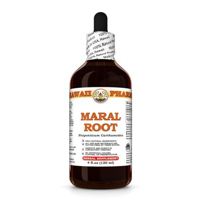 Maral Root (Rhaponticum Carthamoides) Dry Root Tincture, All Natural, Vegan, Pure Liquid Extract - 4 fl.oz