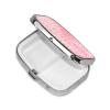 Grapefruit Pink Custom Pill Box Personalized Square Small Pill Case with Mirror Add Your Photo Name Decorative 2 Compartment Portable Metal Medicine Container Vitamin Organizer for Pocket Purse Travel view 2