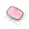 Grapefruit Pink Custom Pill Box Personalized Square Small Pill Case with Mirror Add Your Photo Name Decorative 2 Compartment Portable Metal Medicine Container Vitamin Organizer for Pocket Purse Travel view 3