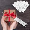 100pcs Kraft Paper Hang Tag with Thread, Thank You Fish Tail Shape White Brown Wishing Card Message Card Label for Tying or Hanging (White) view 3