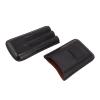 3 Fingers Cigar Case, Portable Travel Pack Premium Leather Humidor with Front Humidors Bag Cutter Pocket Box for Lovers Black (Black) view 4