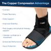 Copper Compression Ankle Brace - Adjustable Lace Up Support - Adjustable Straps for Sprains, Swelling, Injury & Sports Breathable Neoprene Sleeve with Copper Infused Fabric for Men & Women - L/XL view 3
