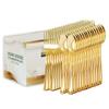 Gold Disposable Cutlery Set, Gold Forks + Spoons, (120 Count), Disposable Silverware assortment view 1