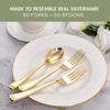 Gold Disposable Cutlery Set, Gold Forks + Spoons, (120 Count), Disposable Silverware assortment view 2